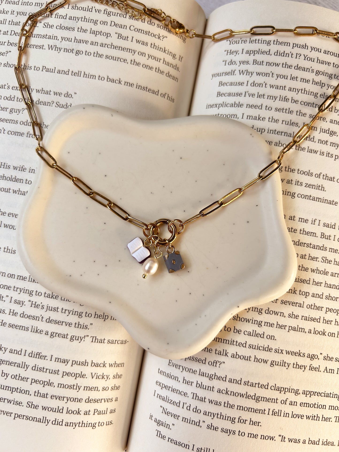 Bookish Charm Holder Necklace