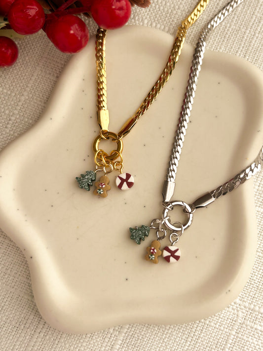 Christmas Charm Holder Necklace
