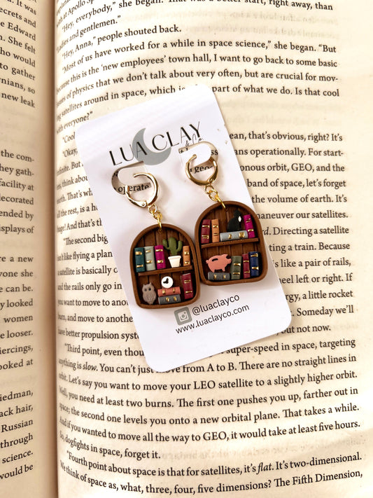 Tiny Treasures Bookshelf Earrings