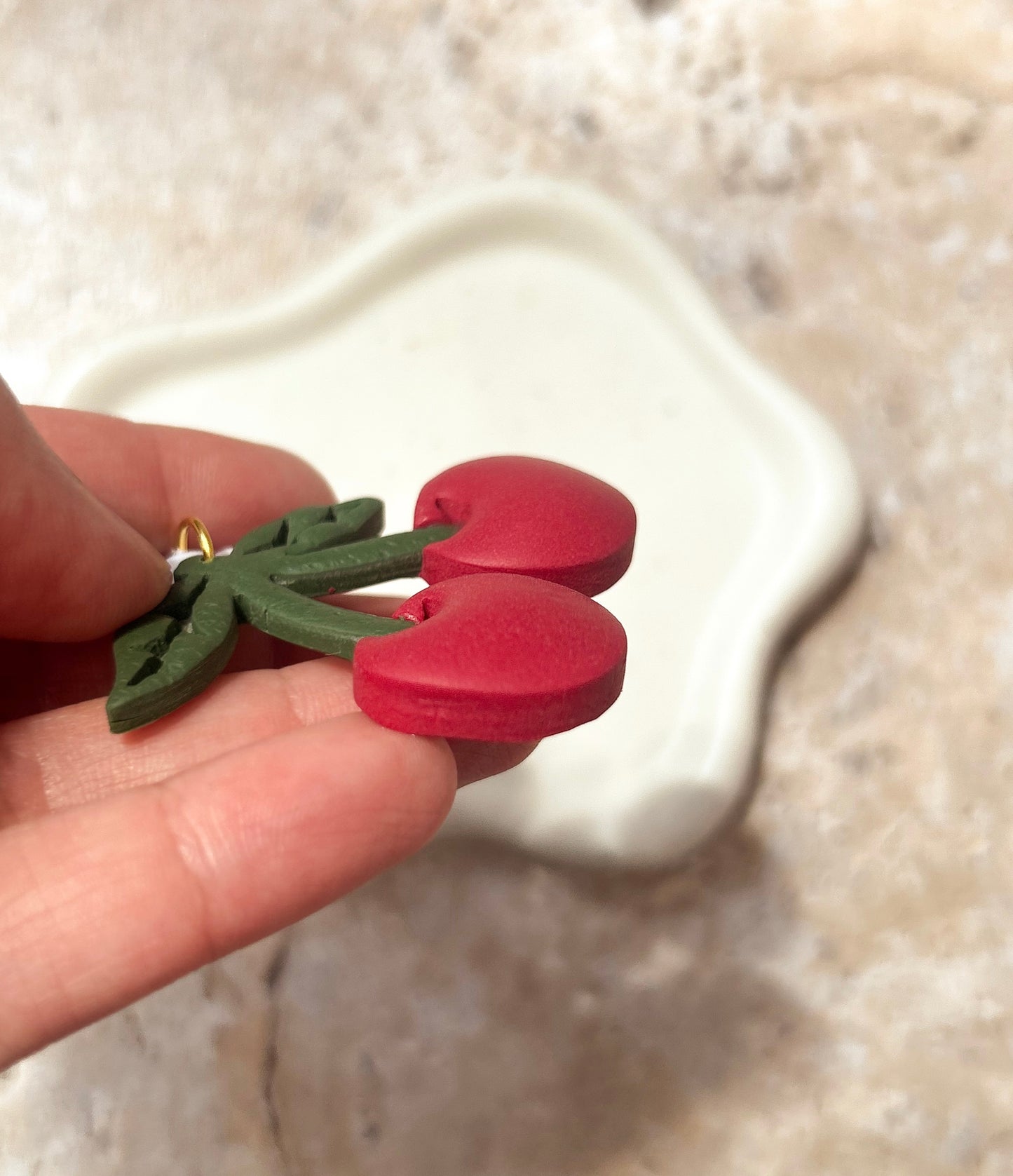 Daisy Cherries Keychain