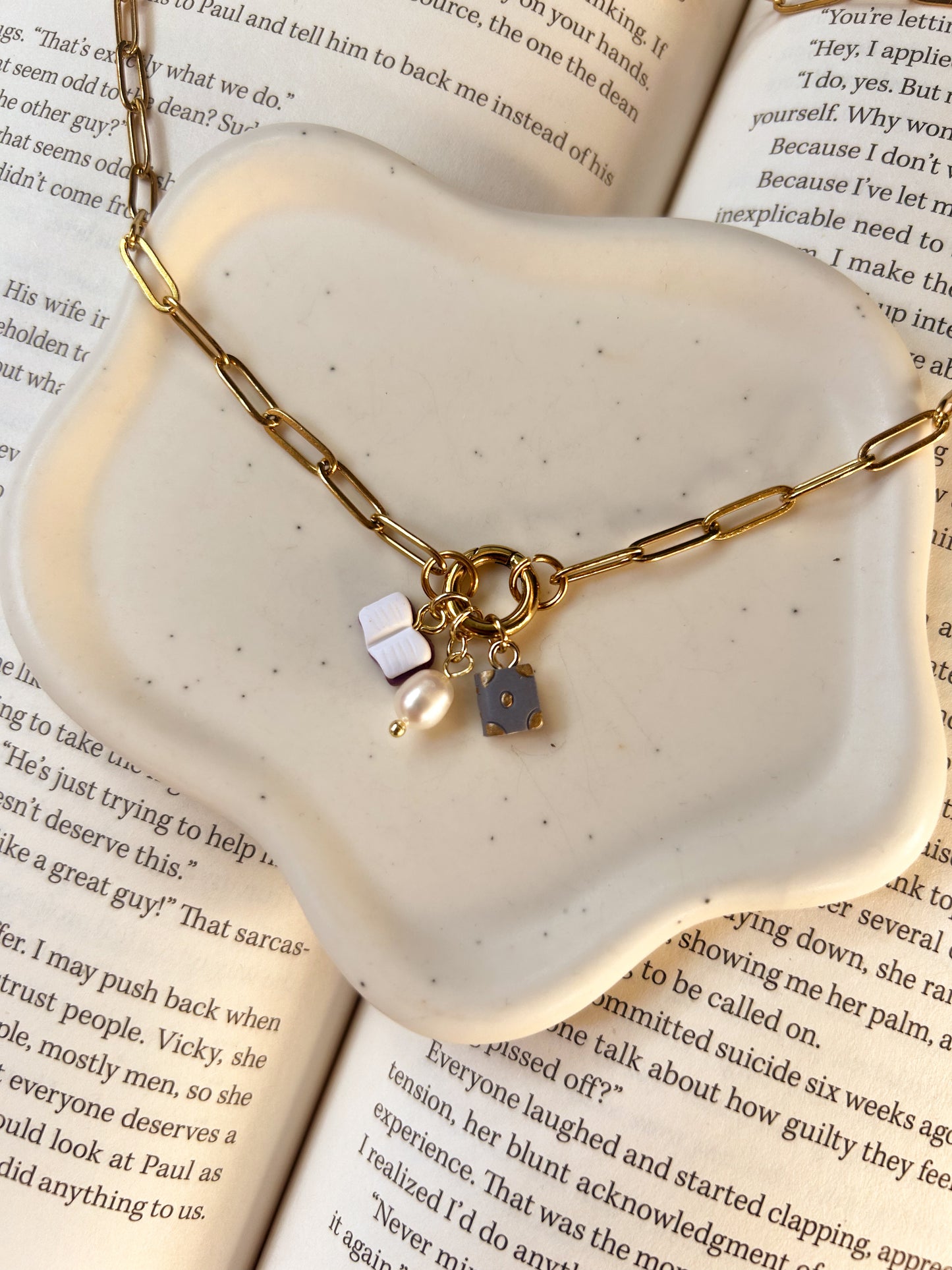 Bookish Charm Holder Necklace
