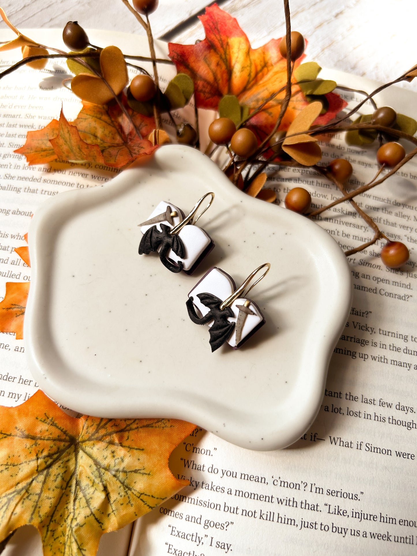 Fantasy Book Earrings