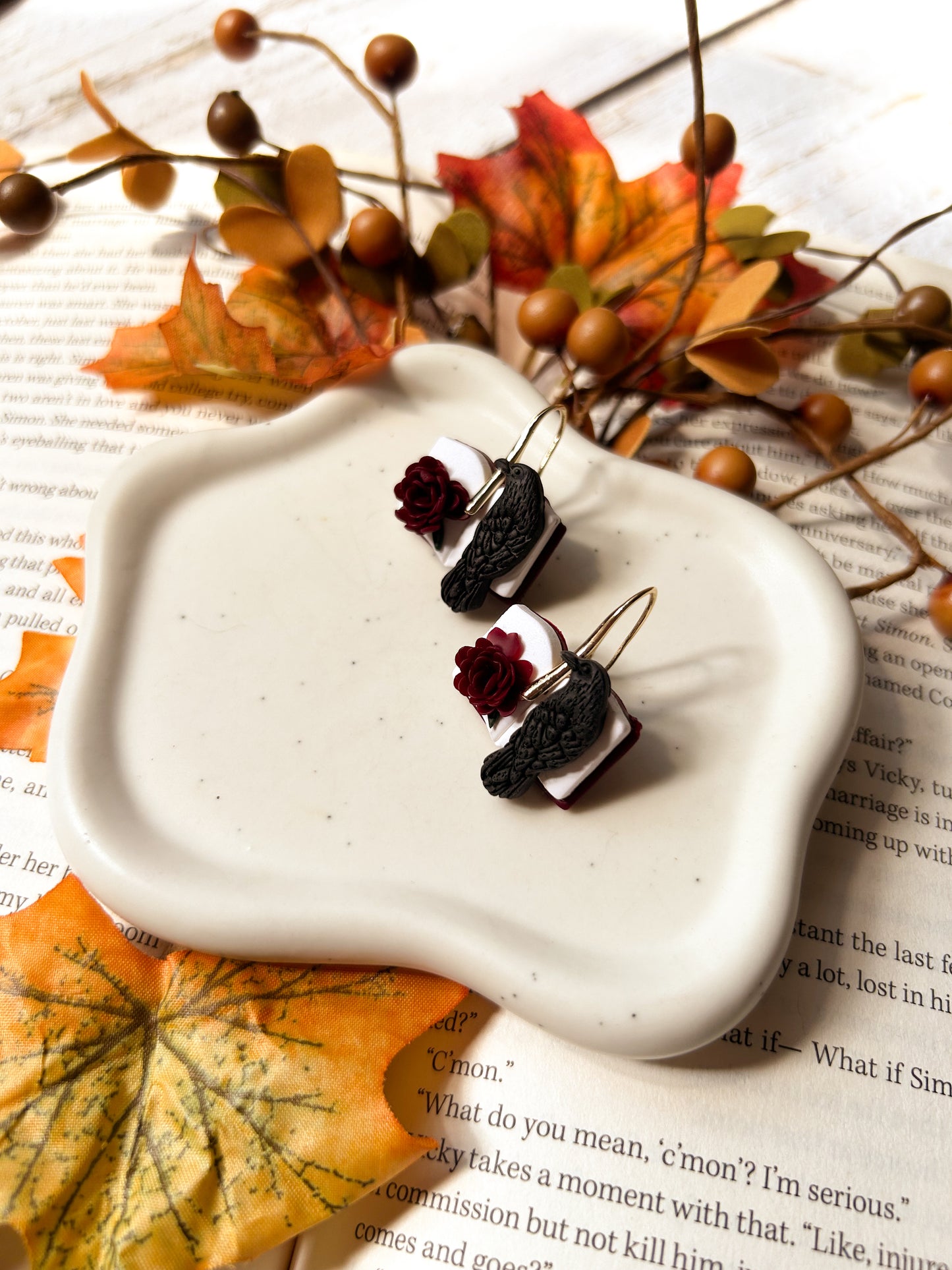 Raven & Rose Book Earrings