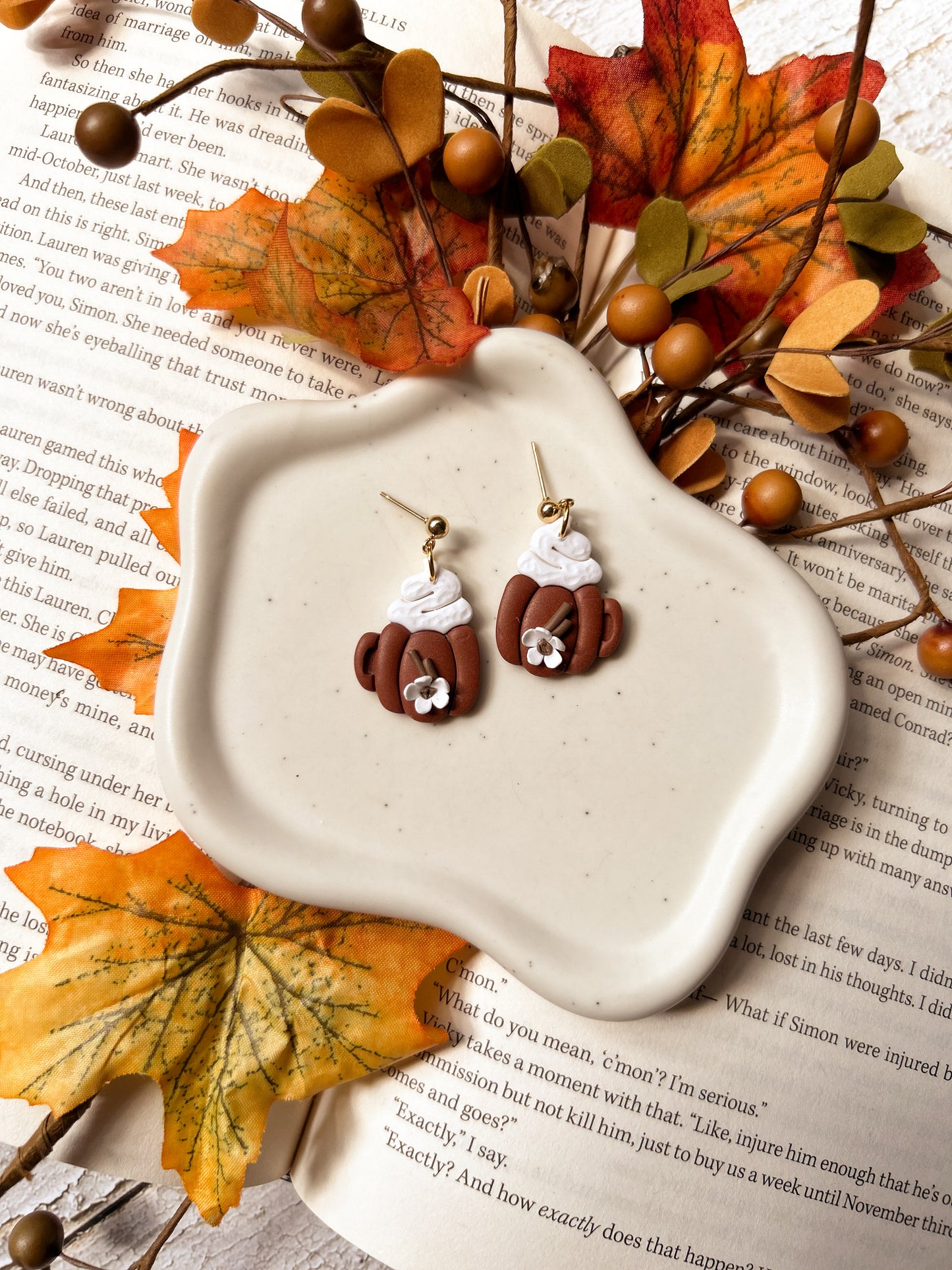 Pumpkin Spice Latte Earrings