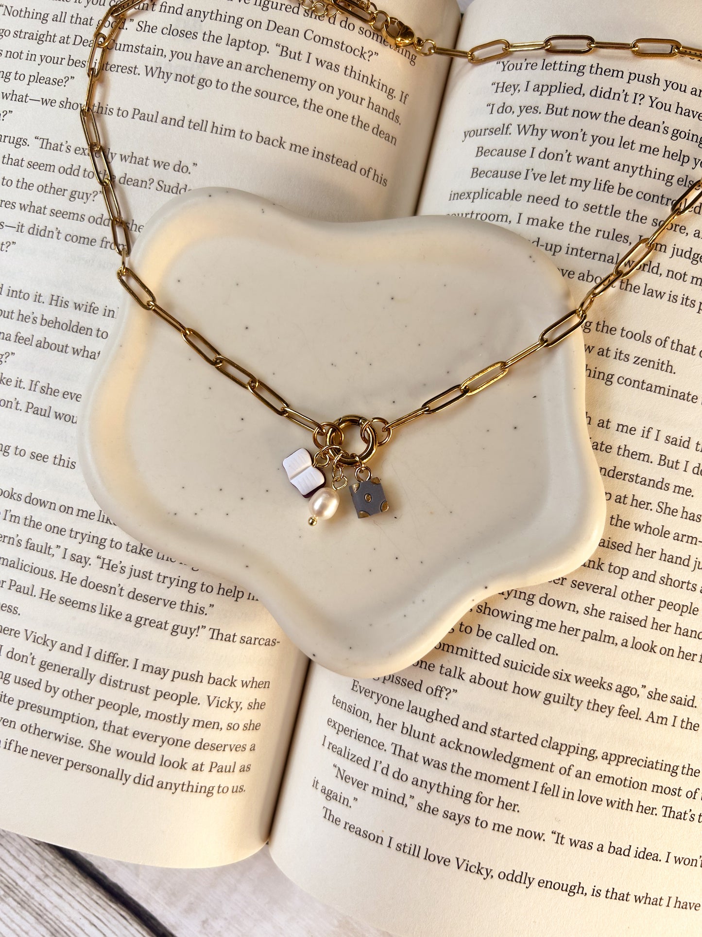 Bookish Charm Holder Necklace