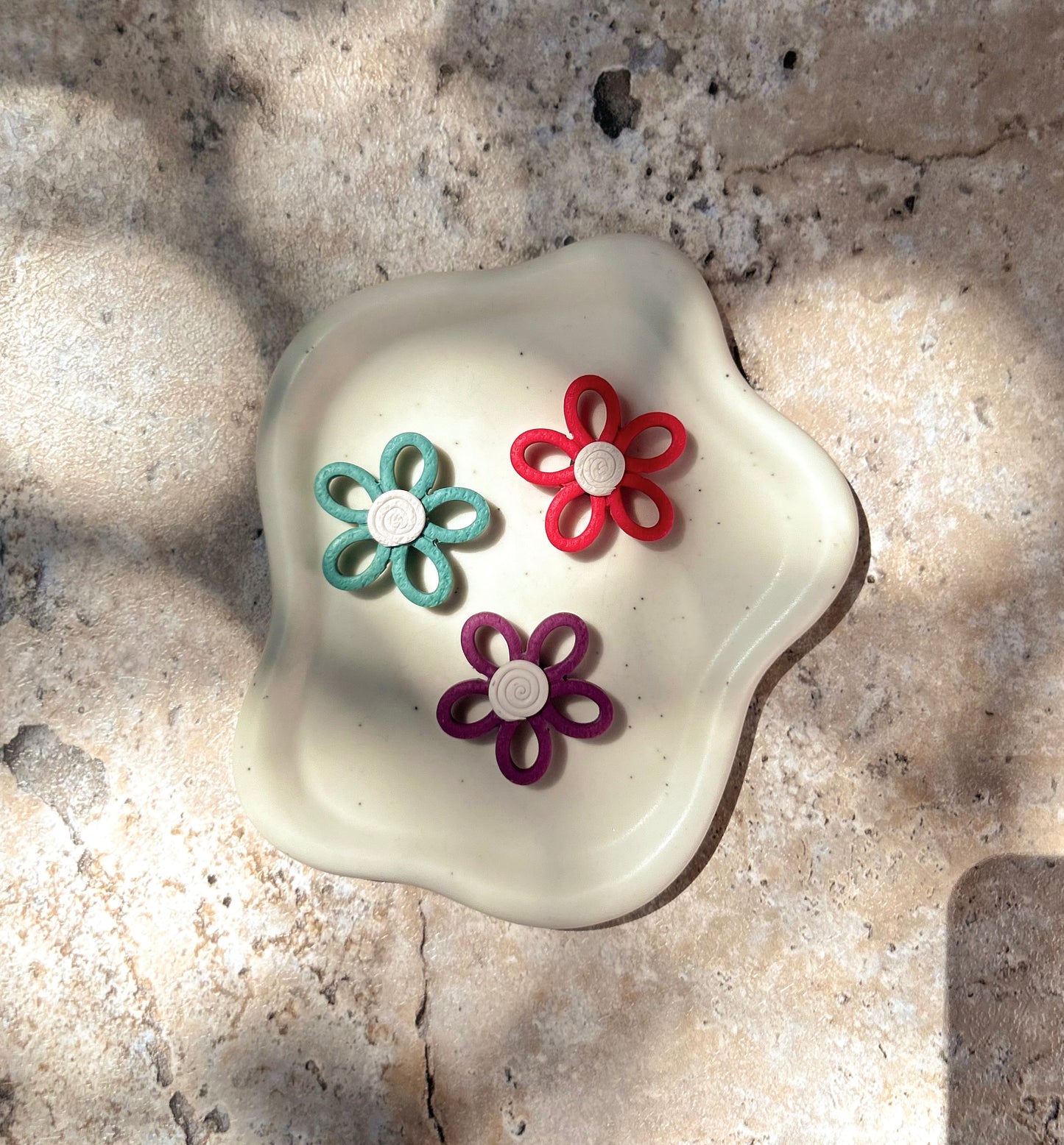 Three Flower Magnets Set