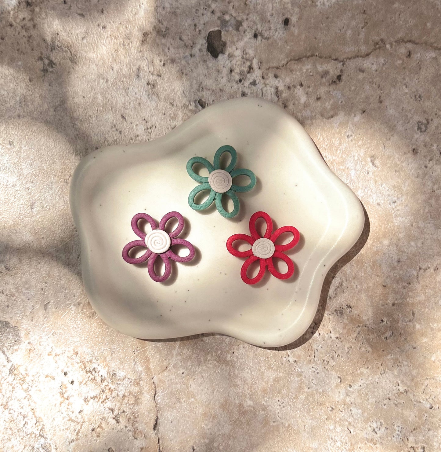 Three Flower Magnets Set