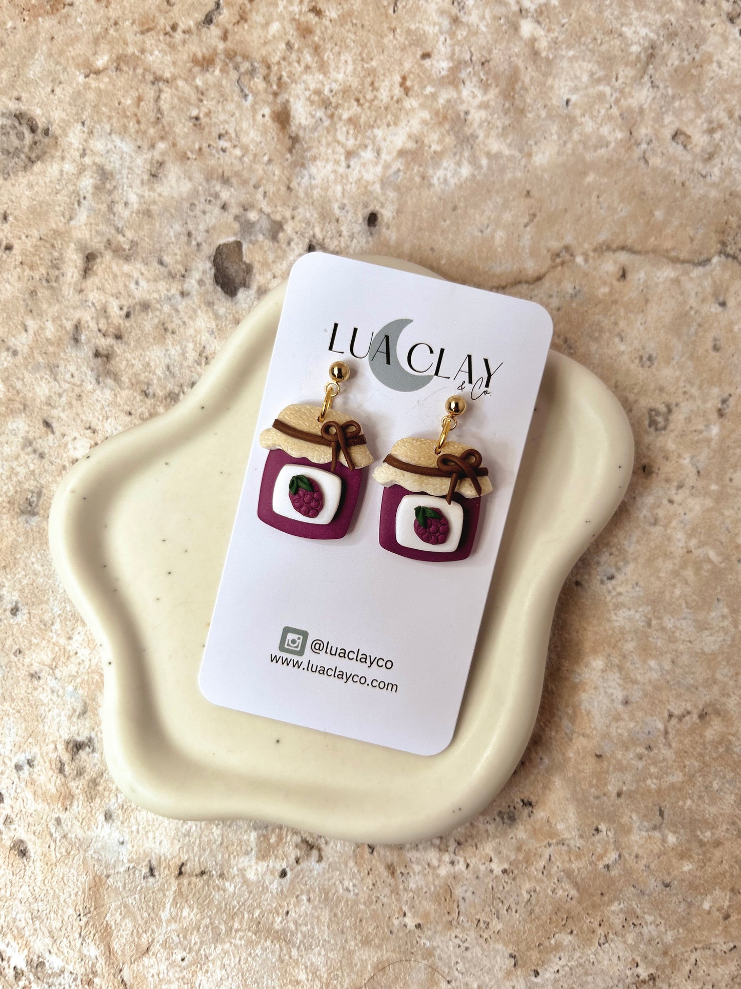 Grape Jam Jar Earrings